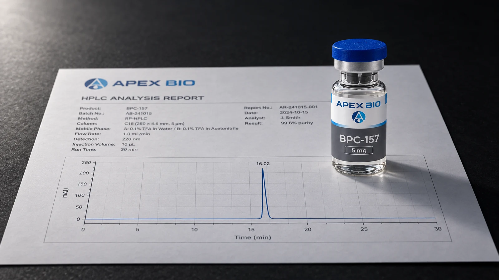 Отчёт ВЭЖХ по партии Apex Bio